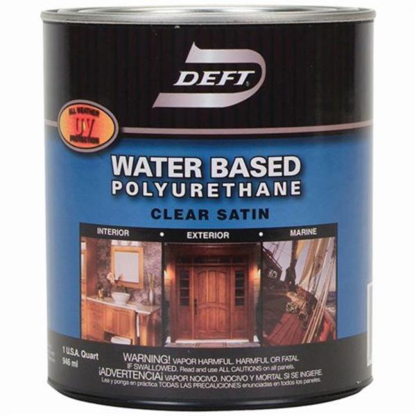 Deft 1 Qt Clear Polyurethane WaterBased Interior/Exterior Satin DFT259